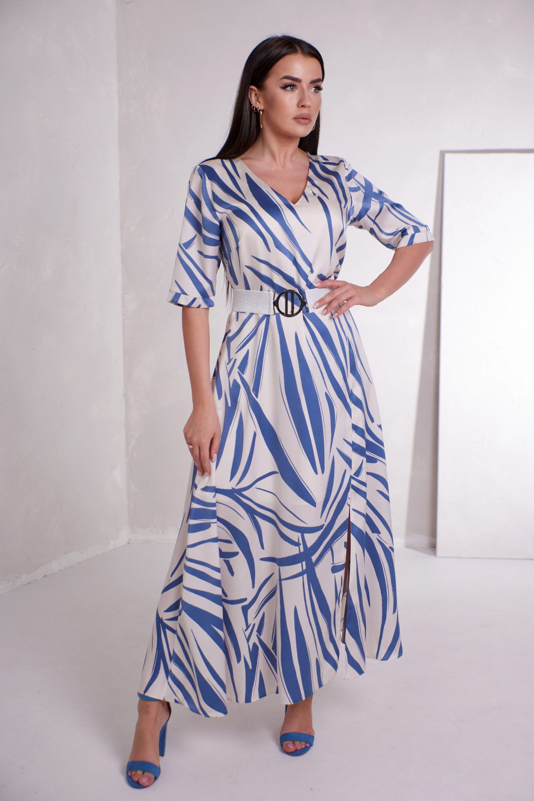 Sukienka Carla - niebieska - obrazek 2